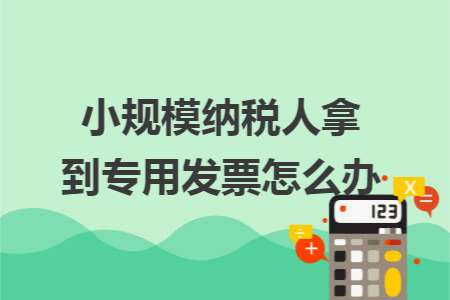 小规模纳税人拿到专用发票怎么办