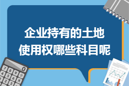 企业持有的土地使用权哪些科目呢