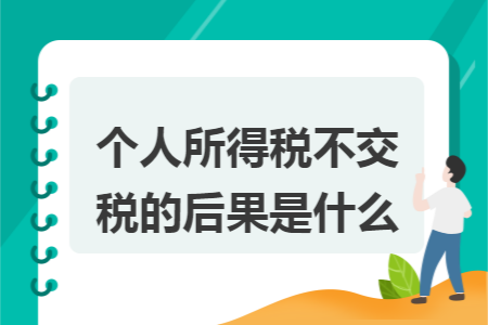 个人所得税不交税的后果是什么