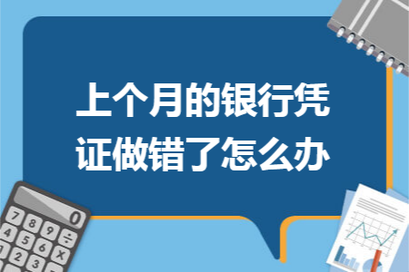 上个月的银行凭证做错了怎么办