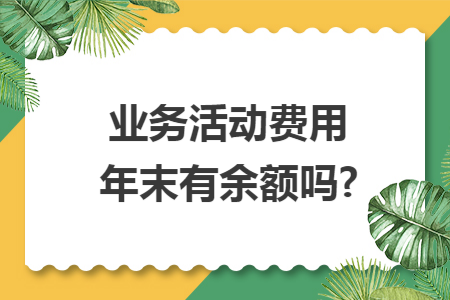 业务活动费用年末有余额吗?