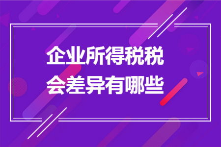 企业所得税税会差异有哪些