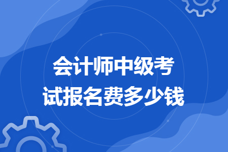 会计师中级考试报名费多少钱